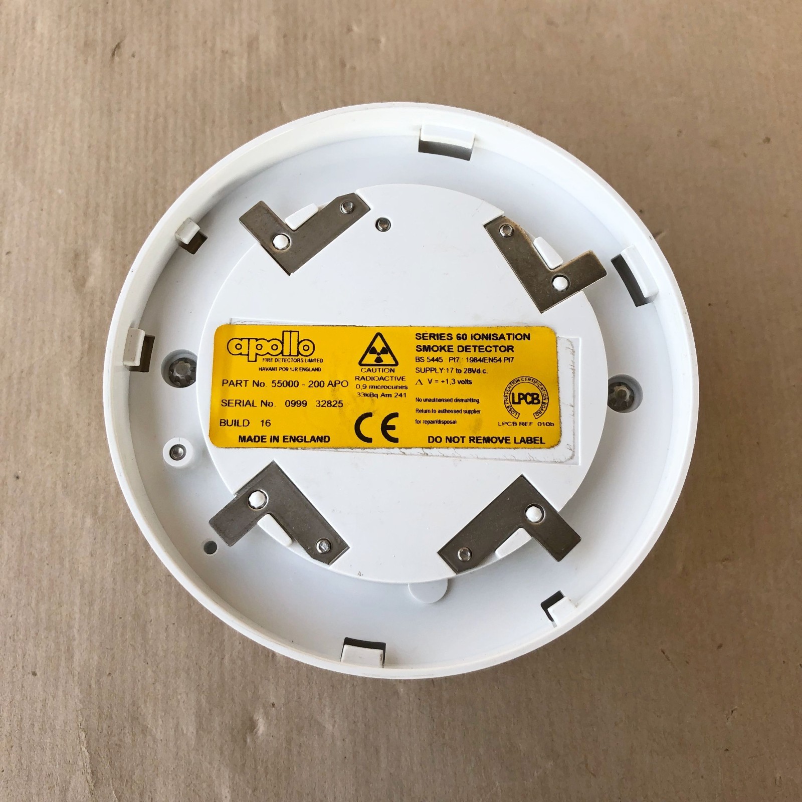 APOLLO 55000-200 APO IONISATION SMOKE DETECTOR SERIES 60