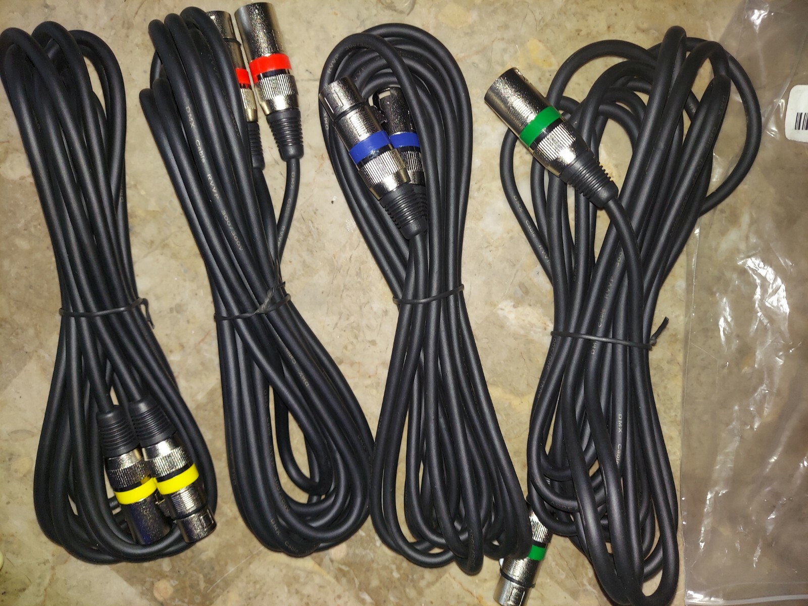 Pack Of 4  3pin Xlr...ead Light Led Par Light 3pin male to 3pin female  16ft per