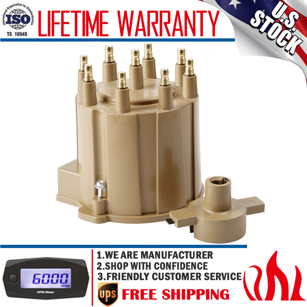 Distributor Cap Rotor Button Kit For Chevy GMC Pontiac 305 350 454 5.7L 5.0L V8