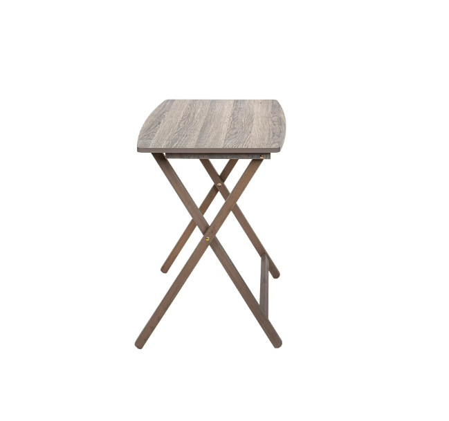 XL Oversized Rubberwood Folding TV Tray Table Rustic Gray Heavy Duty