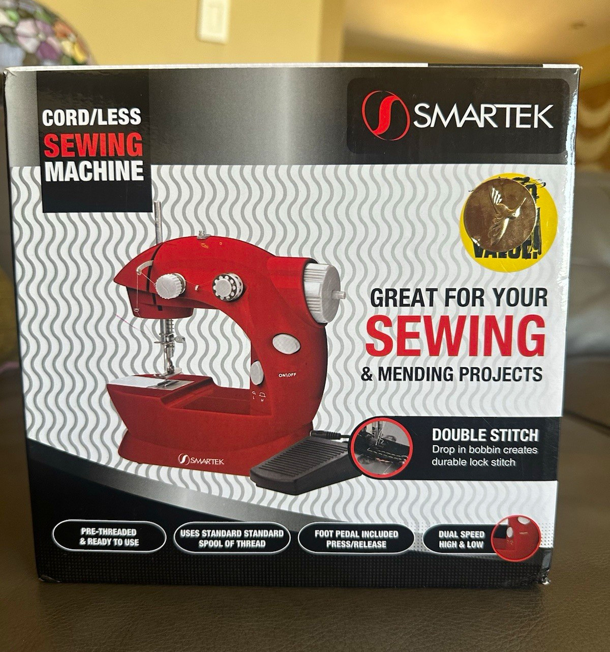 Smartek RX-08 Mini Cordless Sewing Machine w/ Foot Pedal Open Box Complete