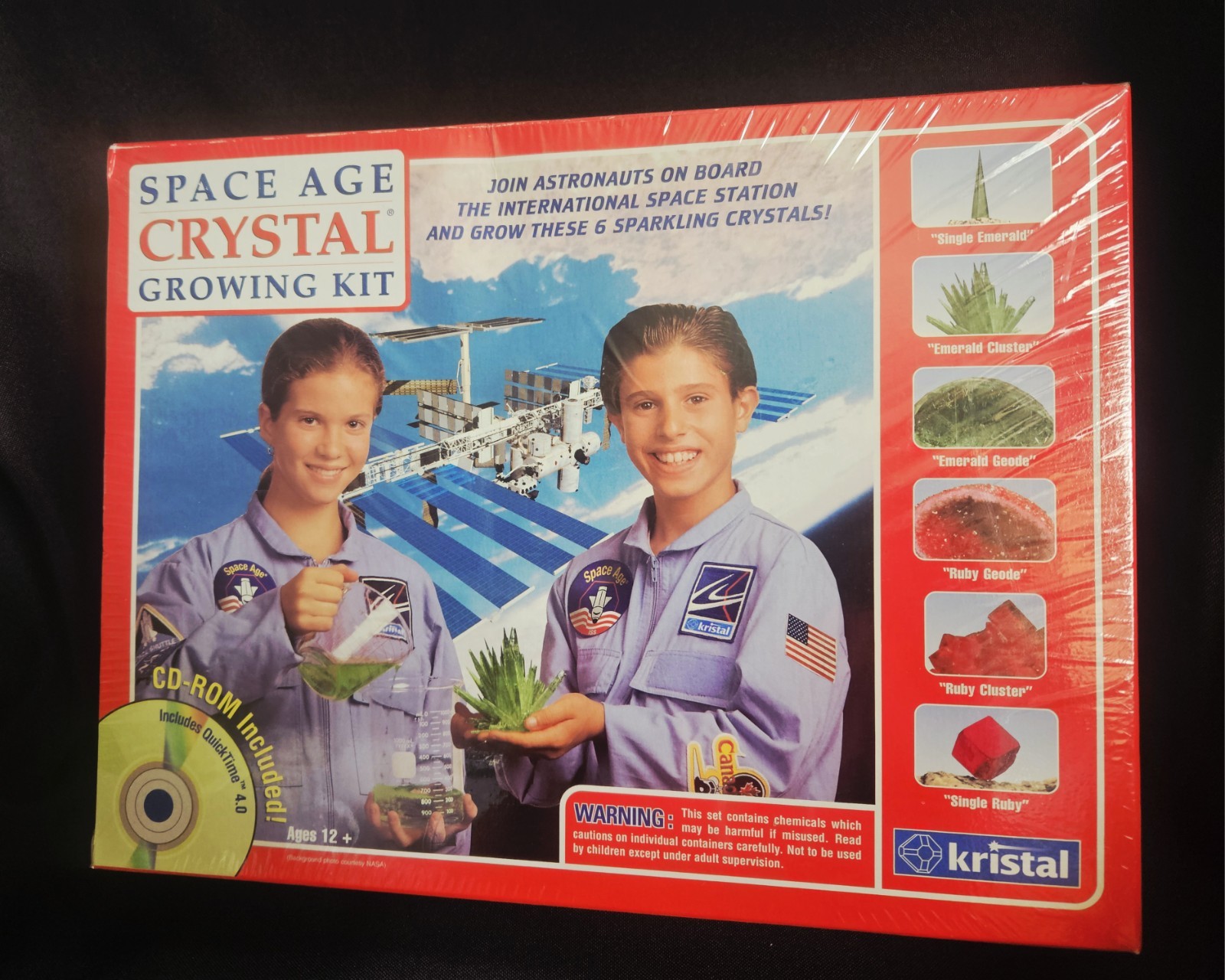 Space Age Crystal Growing Kit Back 2 Basics Vintage Windows 95/98 New Sealed 12+