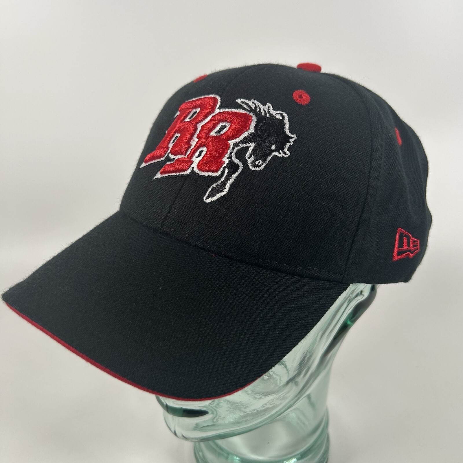 Vintage Frisco RoughRiders Black on Red New Era Hat Double R and horse logo