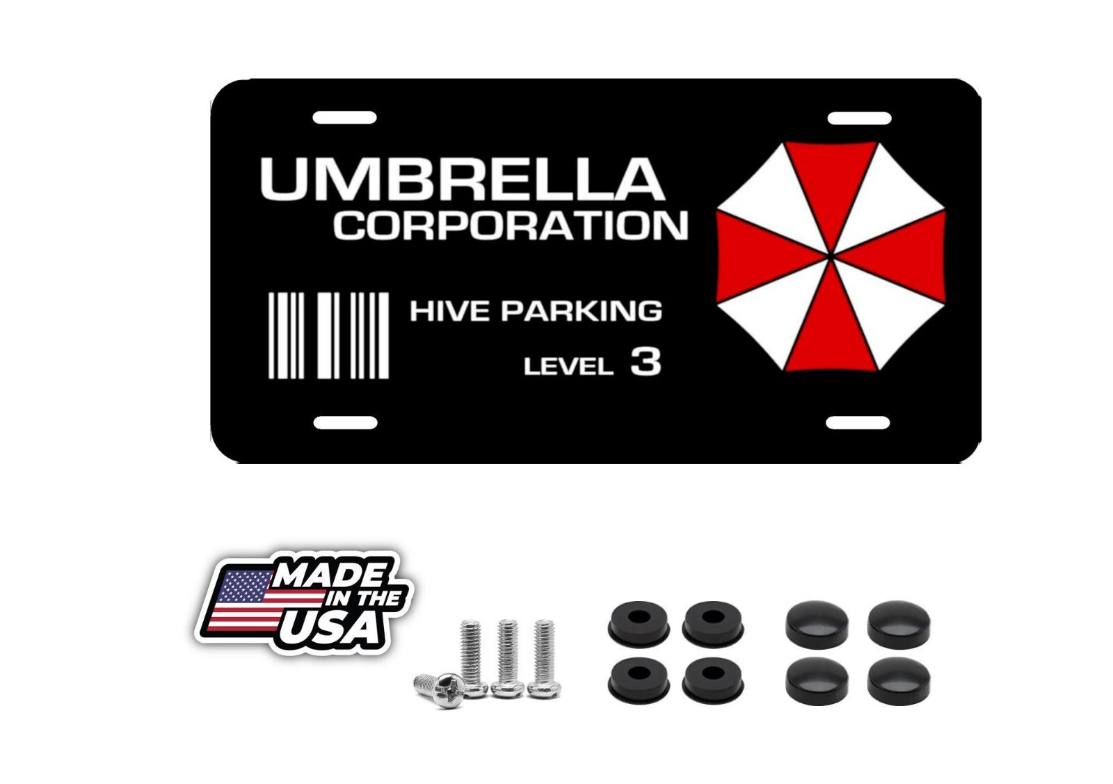 Umbrella Corporation, Zombie, License Plate New Car Tag Metal Aluminum, USA
