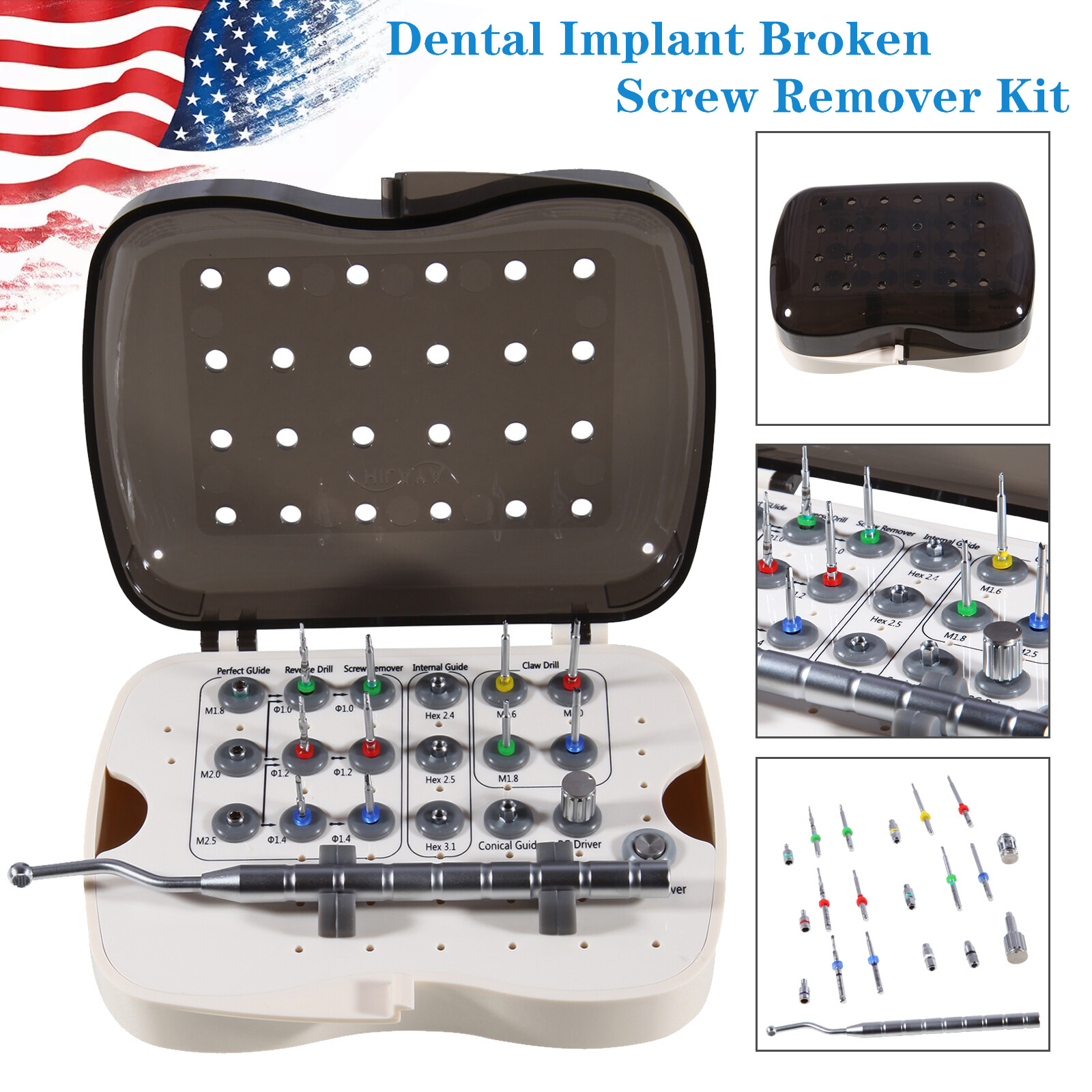 Dental Implant Broken Screw Remover Reverse Drill Guide Driver SR Neobiotech