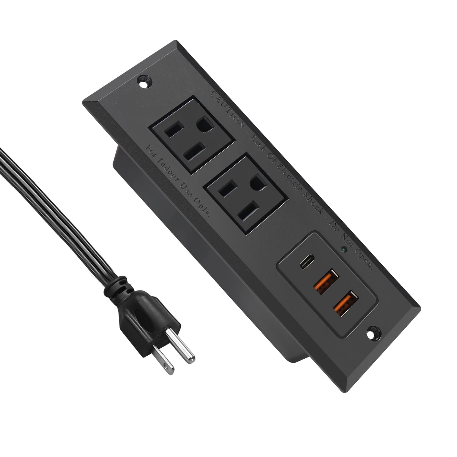 20w Recessed Power Strip Usb C Fast Charge Desk Power Outlet Type C Flush Mounte