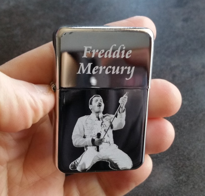 Freddie Mercury Fan Art Engraved Lighter With Gift Box FREE ENGRAVING