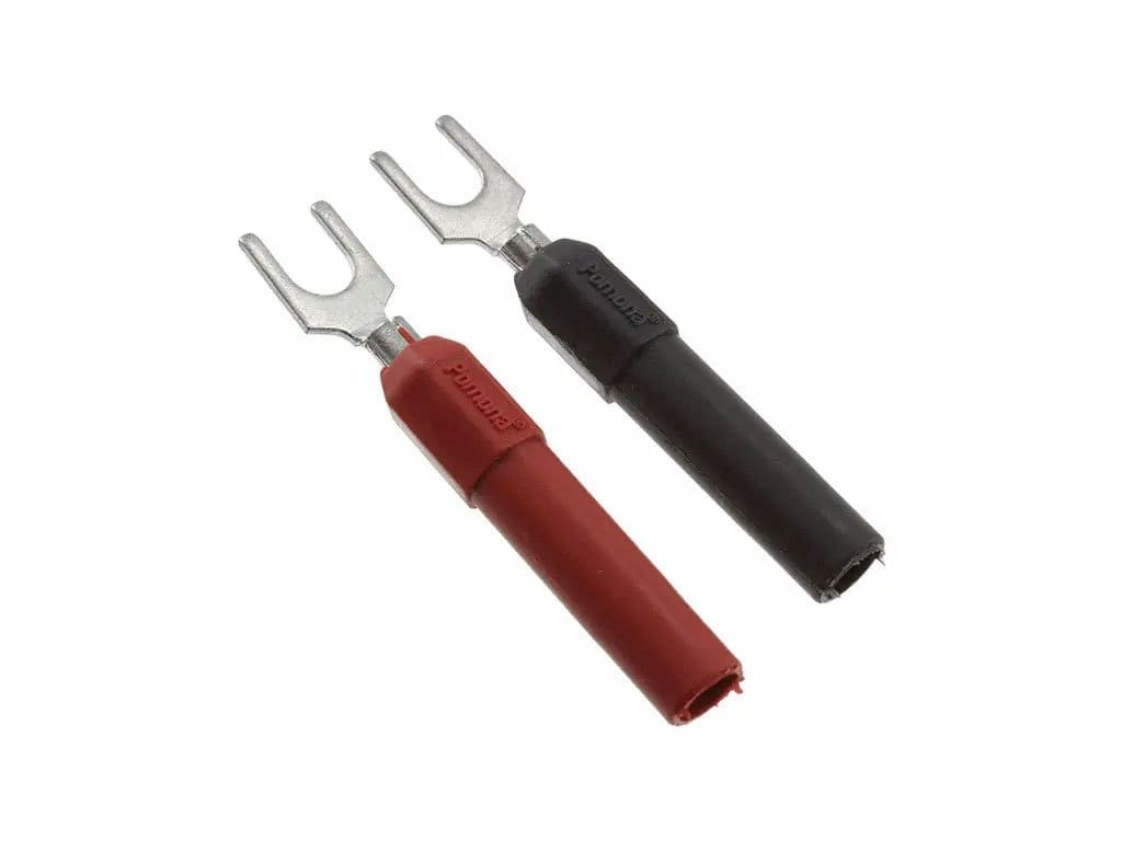 Pomona 3777A-02 - Banana Jack To #10 Spade Lug Set (1 Black,1 Red)