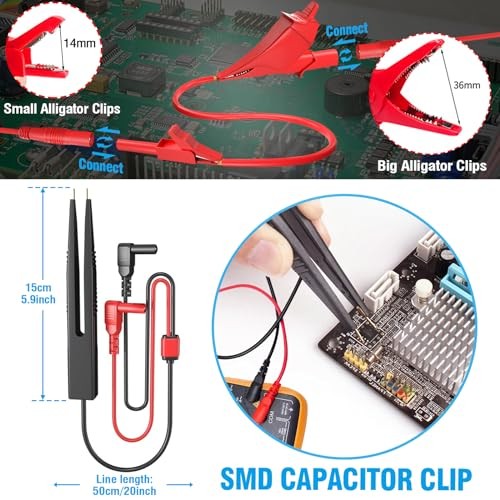 25PCS Multimeter Test Leads Kit, Test Leads Set with Replaceable Test Kit-1