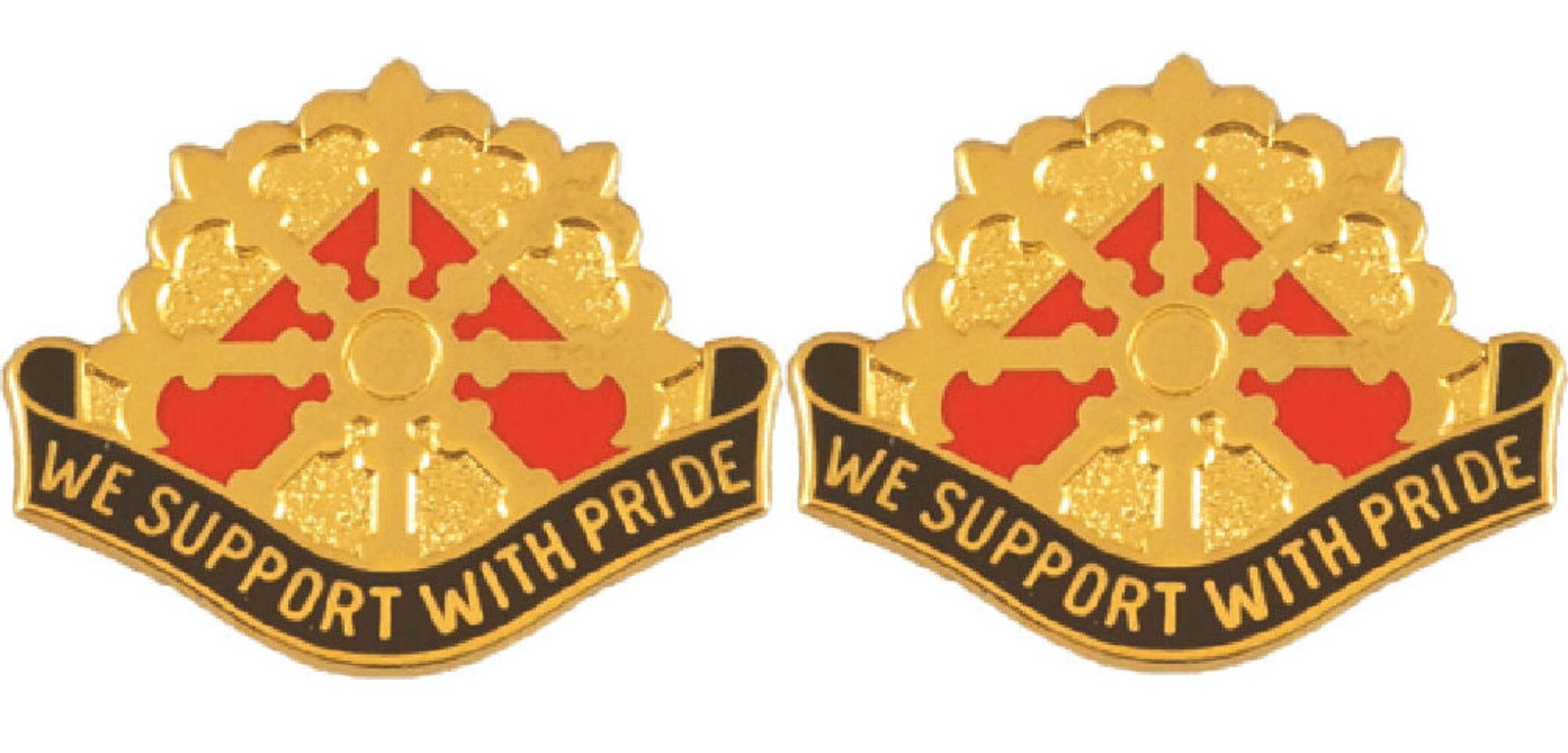 46th Support Group Distinctive Unit Insignia - Pair - We Support With Pride