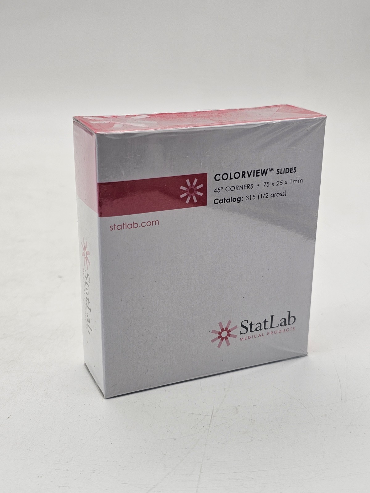 Lot Of 20 Statlab 315(1/2 gross) ColorView Slides Pink 75×25×1mm New Sealed