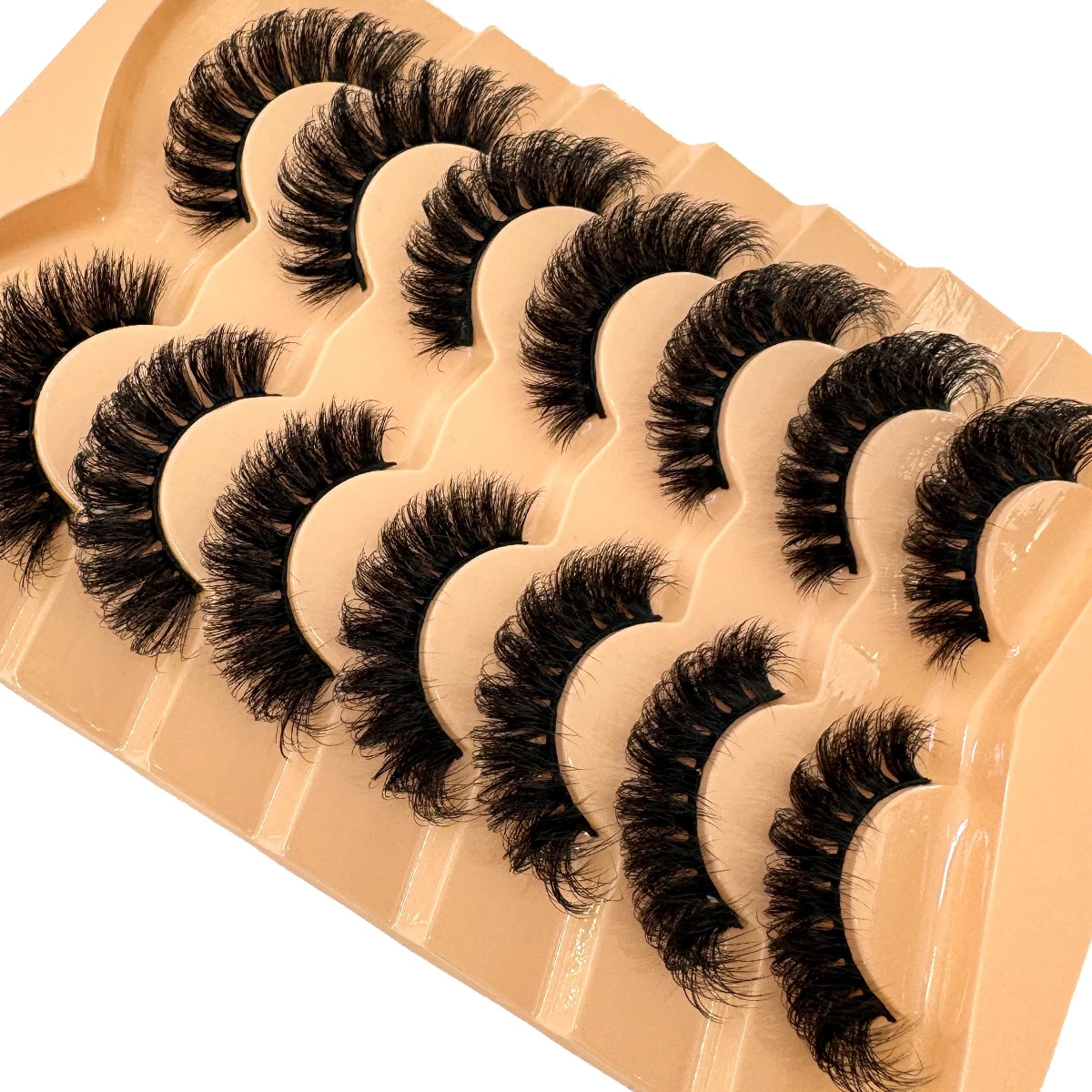 7Pair Faux Mink Lashes Fluffy Natural Look False Eyelashes Volume Wispy