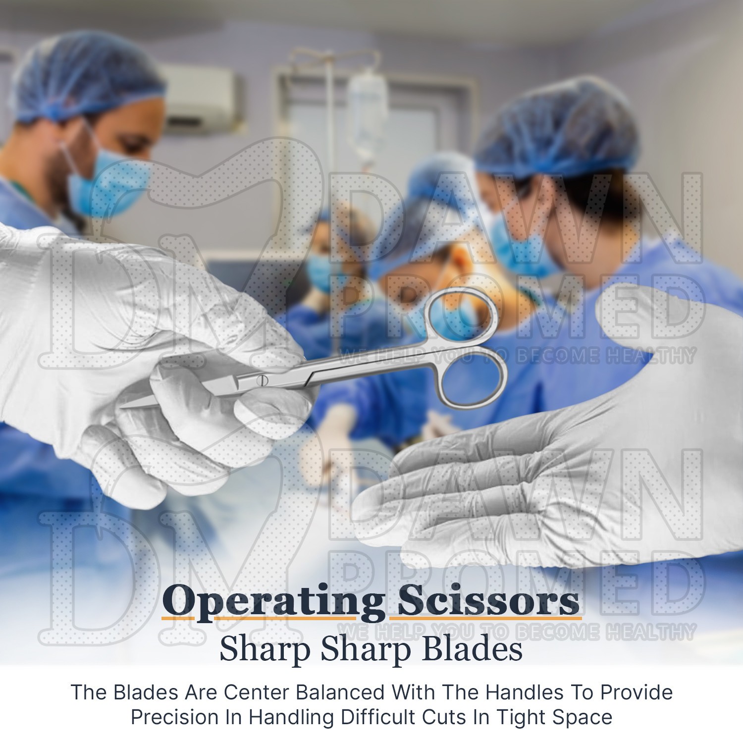 6 Pcs Operating Scissors 6.5" Straight Sharp Sharp Round Pattern Surgical Set