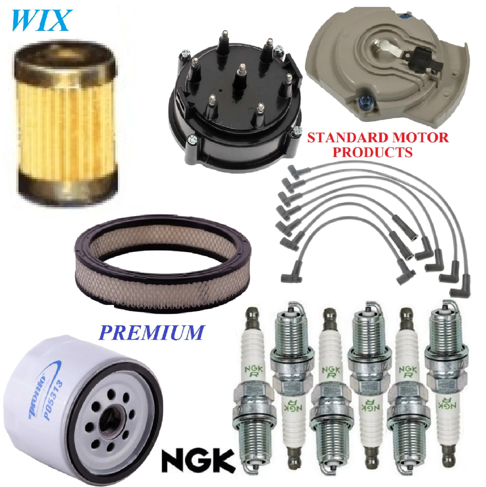Tune Up Kit Filters Wire Spark Plugs For CHEVROLET G10 L6 4.1L 1976