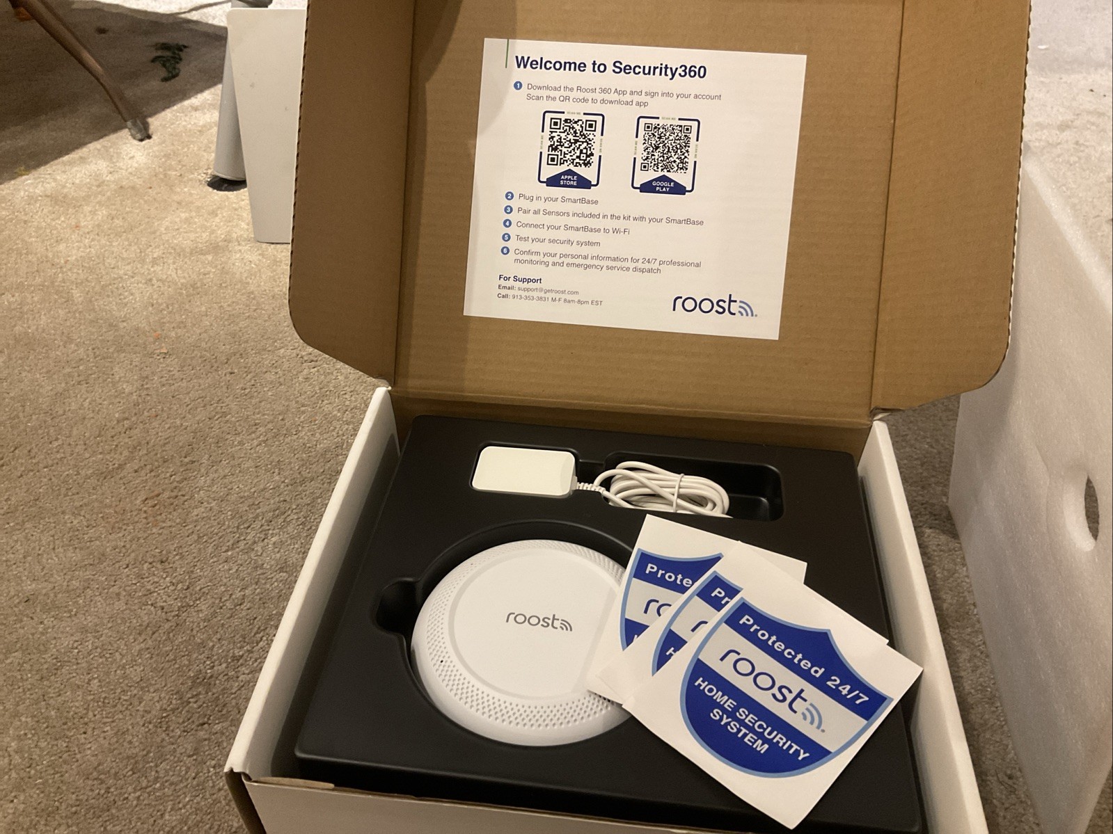 ROOST Security 360 home security system wireless wifi New Open Box