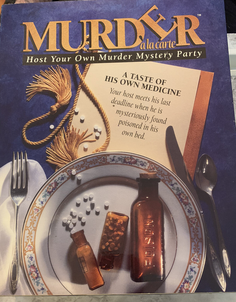 Host Your Murder Mystery Party Murder ALaCarte “A Taste Of His Own Medicine” New