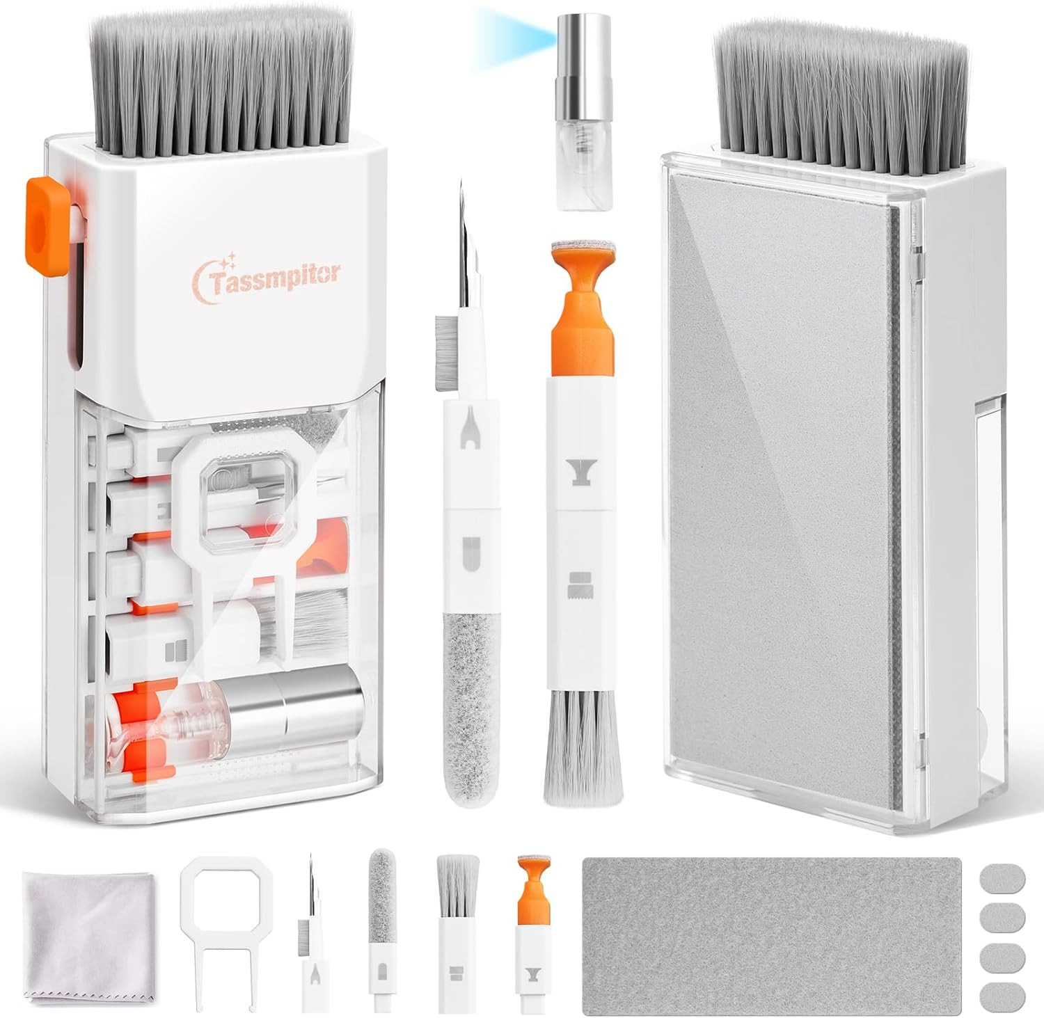 10 in 1 Keyboard and Electronics Cleaning Kit with Brushes Cloths and Tools