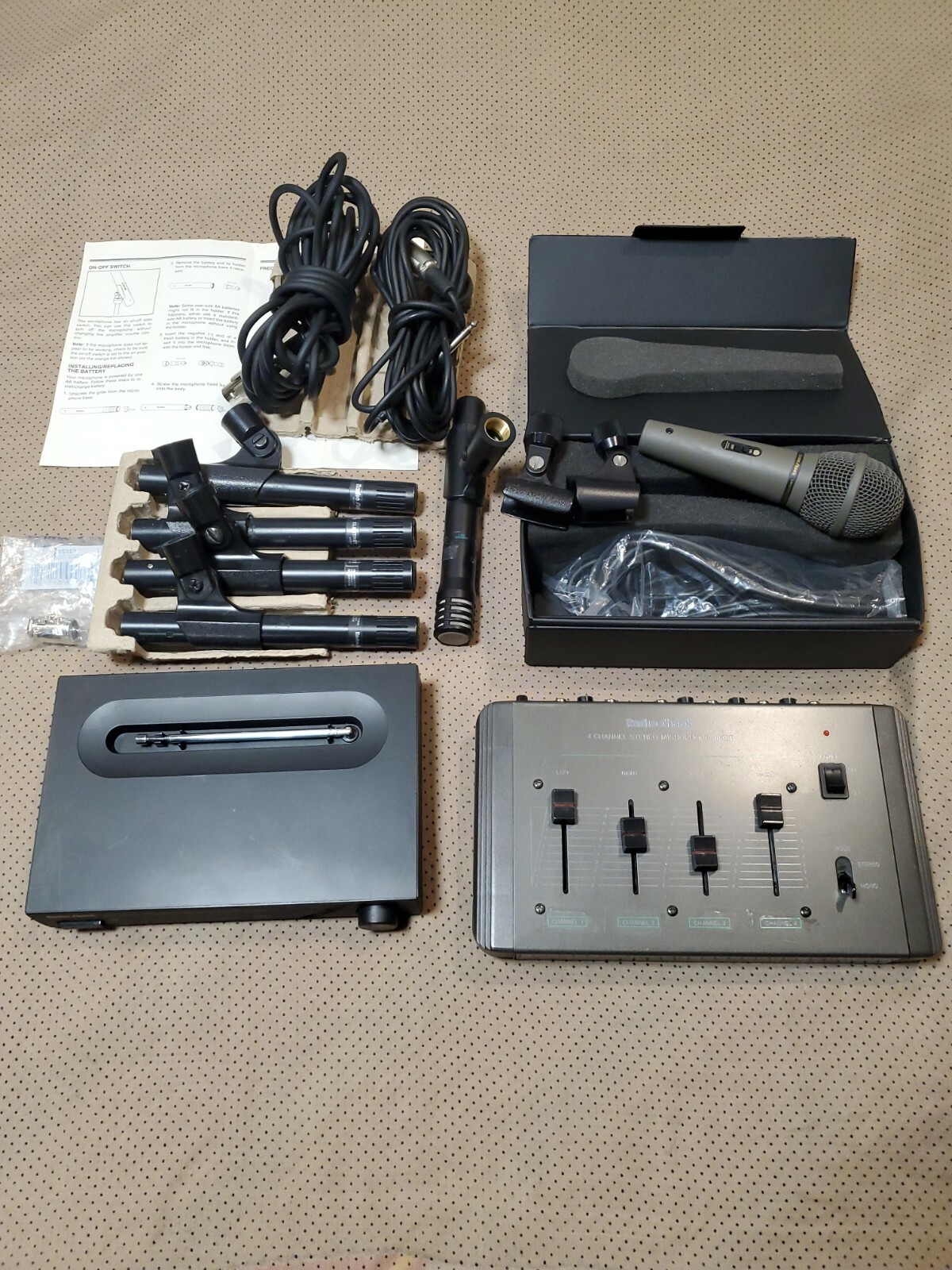 RadioShack 4-Channel Stereo Sound Mixer w/ Microphone+ multichannel wireless