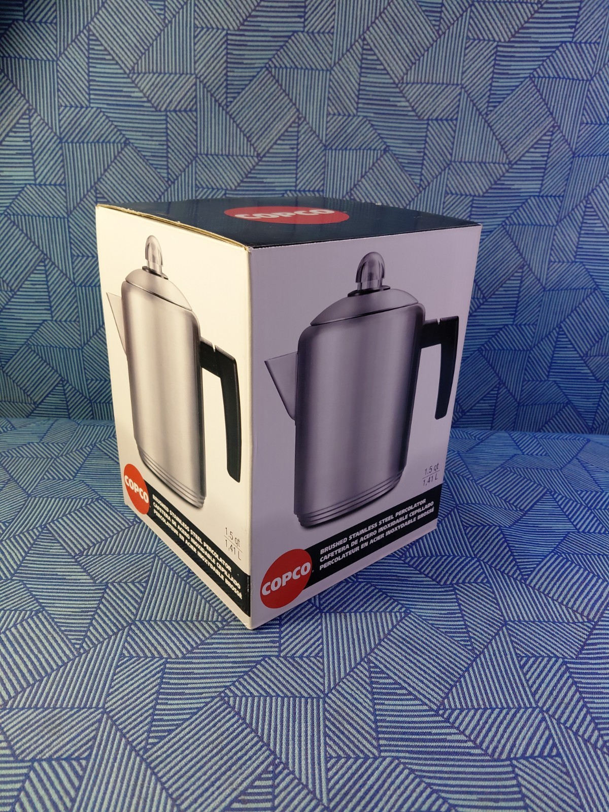 Copco Stainless Steel 8 Cup Camping/Stovetop Percolator  NEW