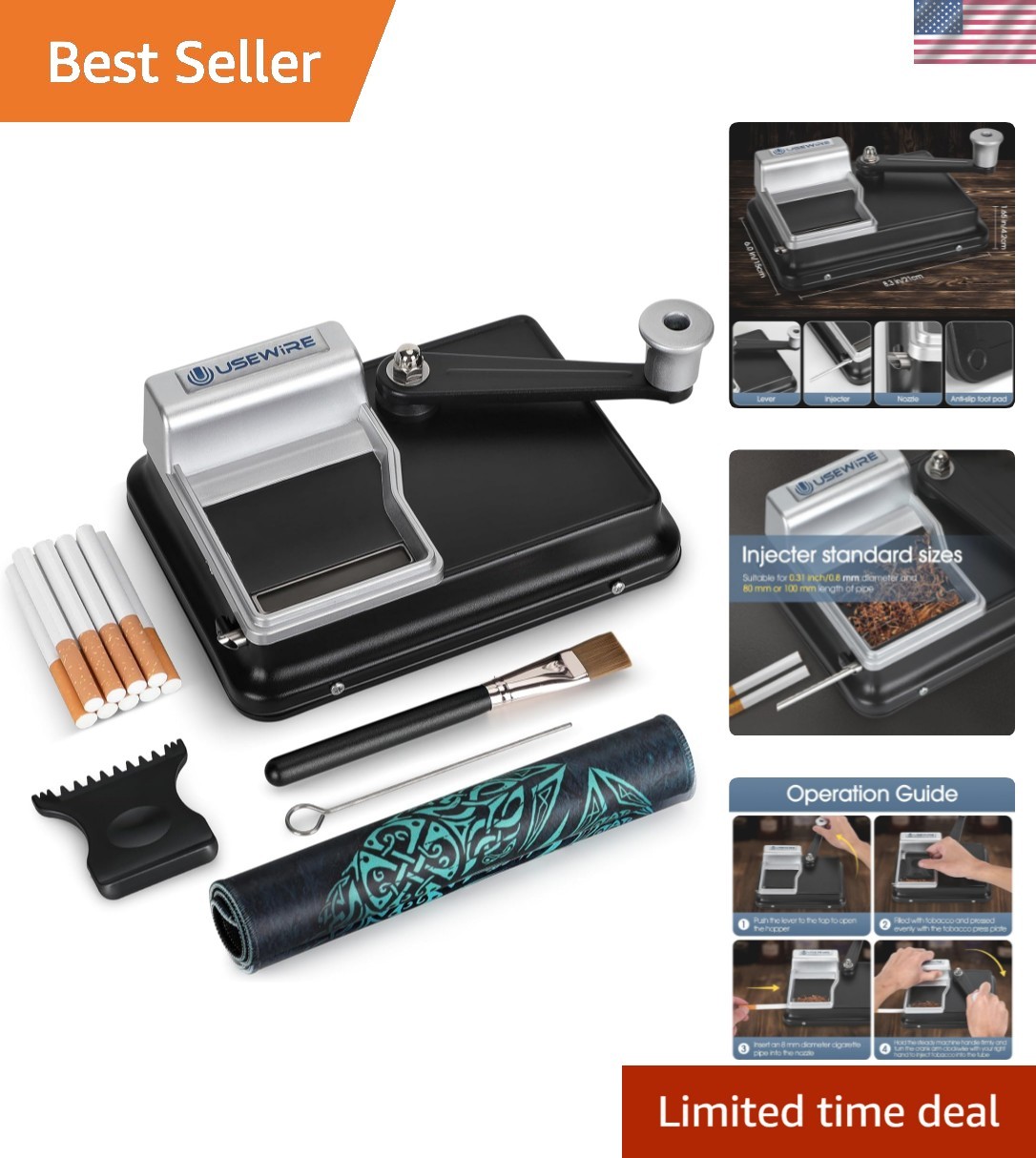 Eco-Friendly Manual Tobacco Rolling Machine - Create Custom Cigarettes Quickly