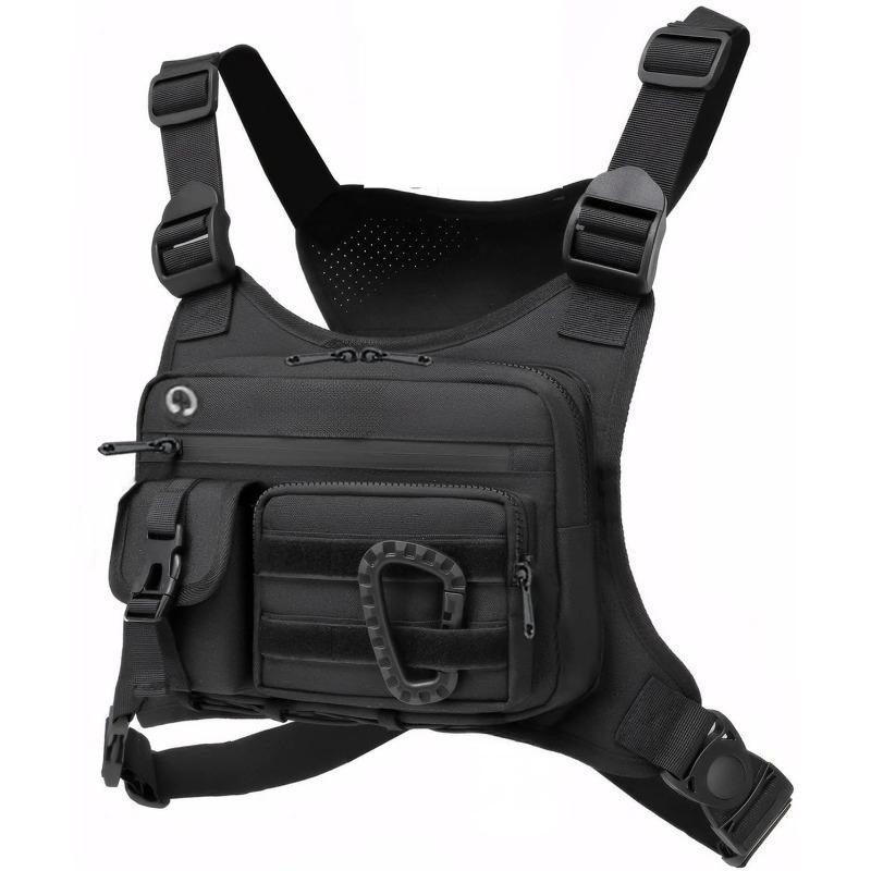 Unisex Tactical Chest Pack Edc Vest Bag for Running Cycling Hiking Travel