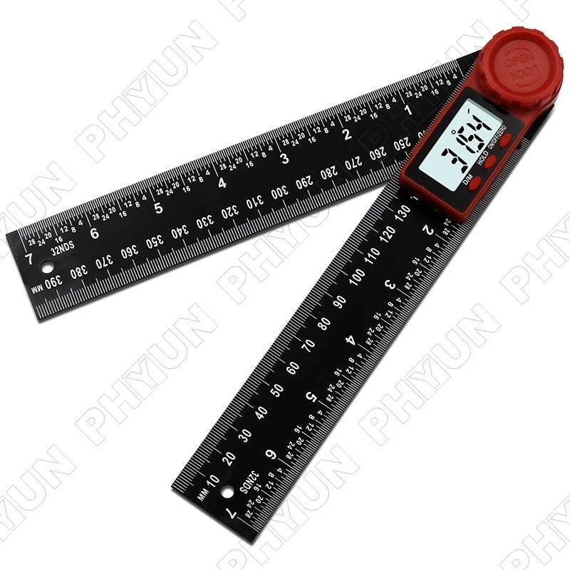 200mm 2 in 1 Digital Angle Ruler Instrument Inclinometer Goniometer Protractor