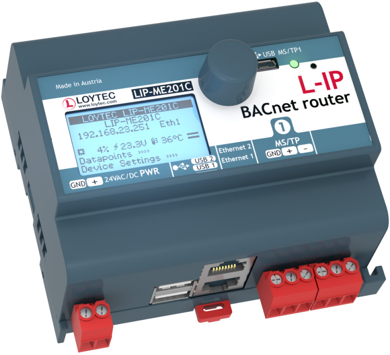 Loytec BACnet MS/TP to BACnet IP Router LIP-ME201C