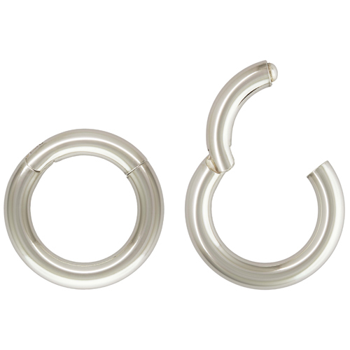 Sterling Silver Circle Clasp, Extra Large 21mm Clasp, Openable & Locking Clasp