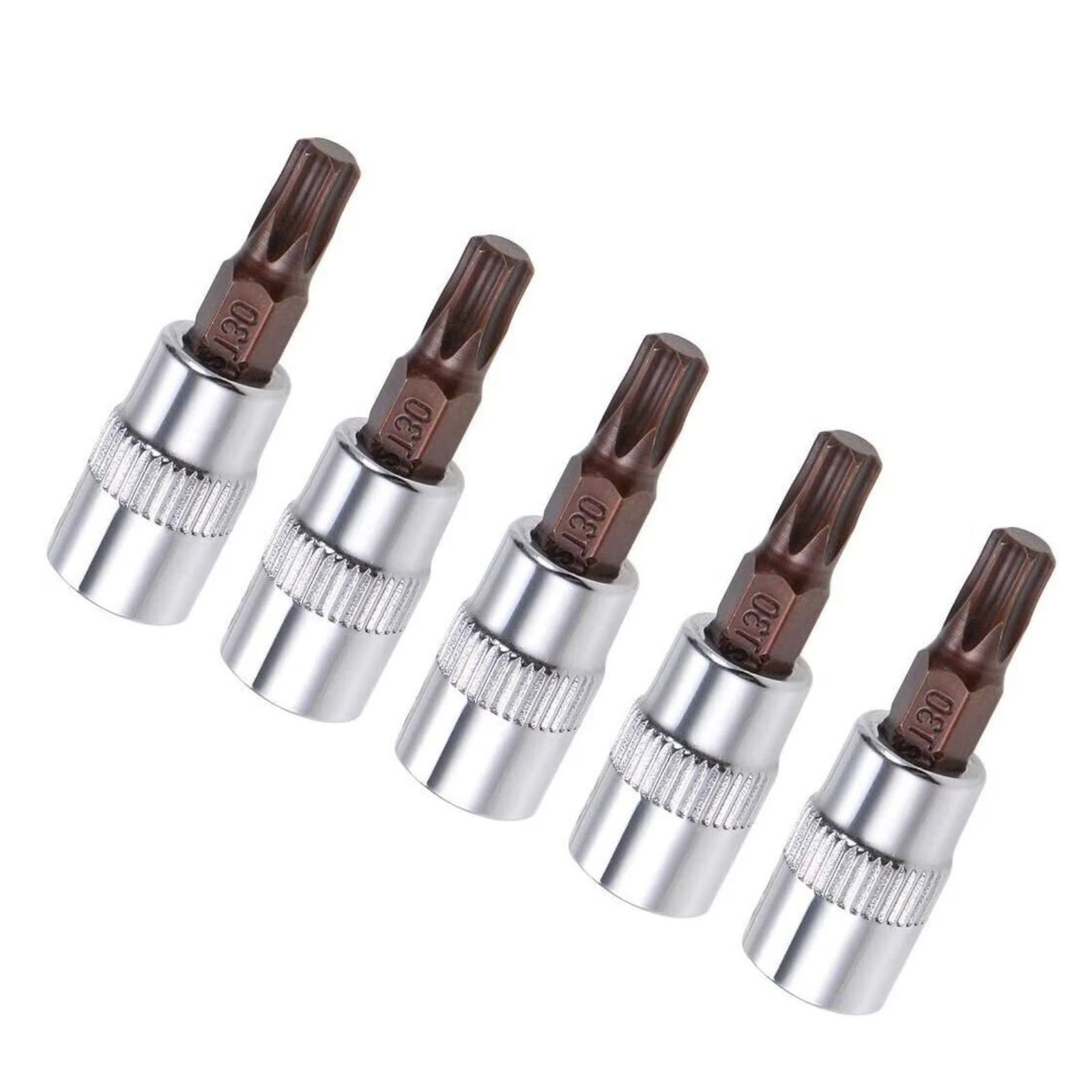 5pcs New T30 Torx Bit Sockets Equipped with a standard 1/4-inch interface