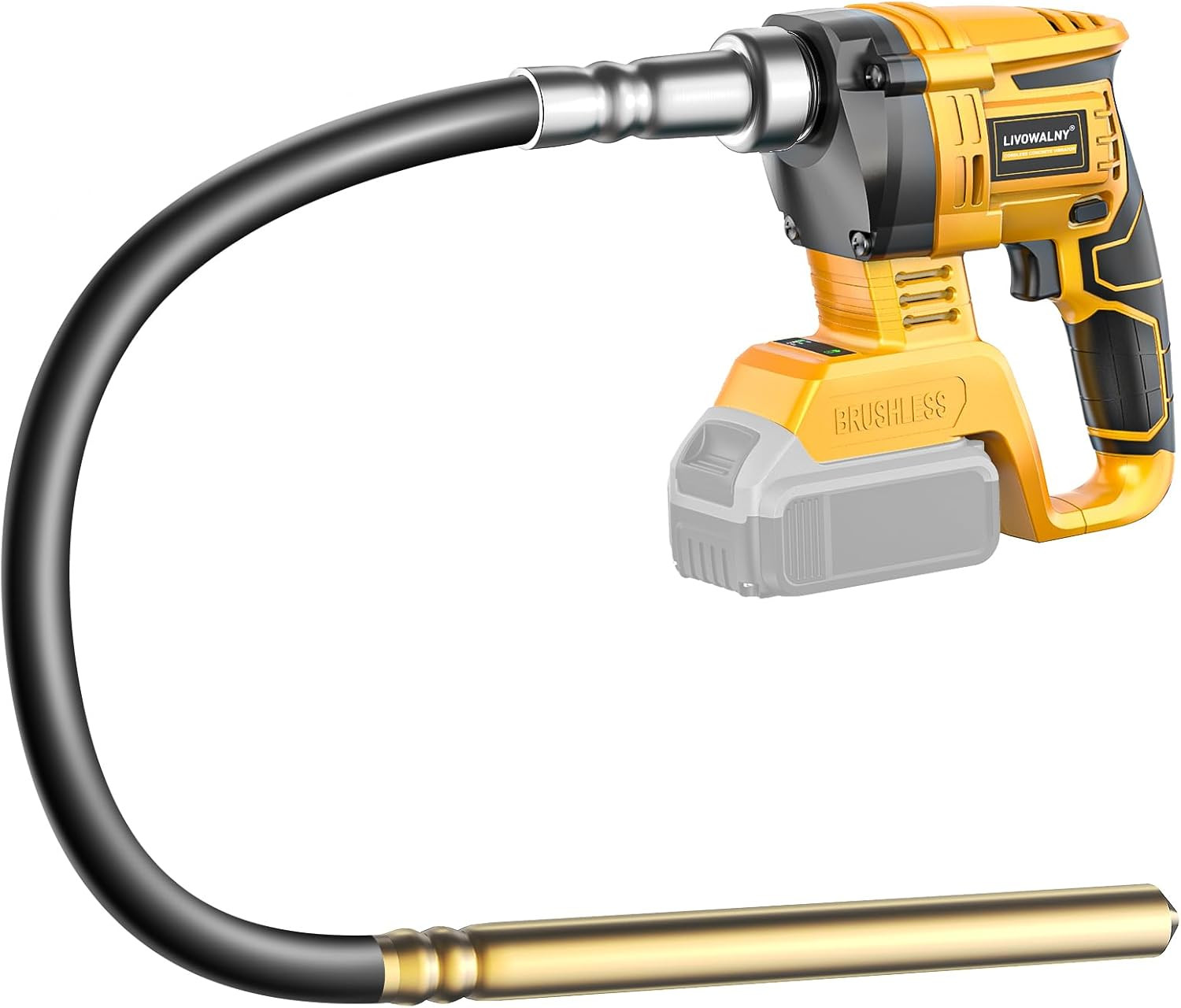 Handheld Concrete Vibrating Tool Compatible with Dewalt 20V Battery (Tool Only),