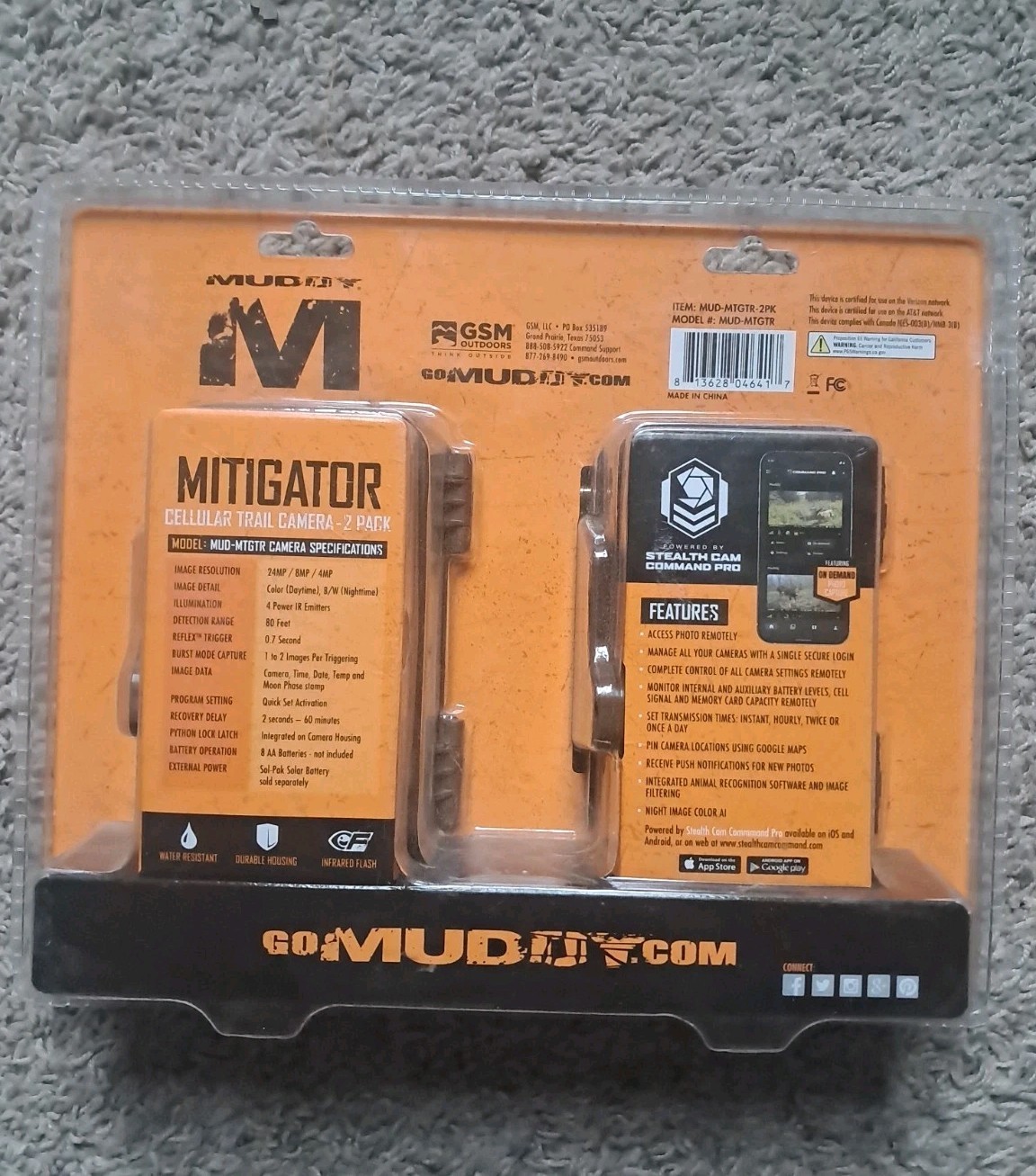 Muddy Mitigator Cellular 24MP Imaging Trail Camera 2 Pack Bundle