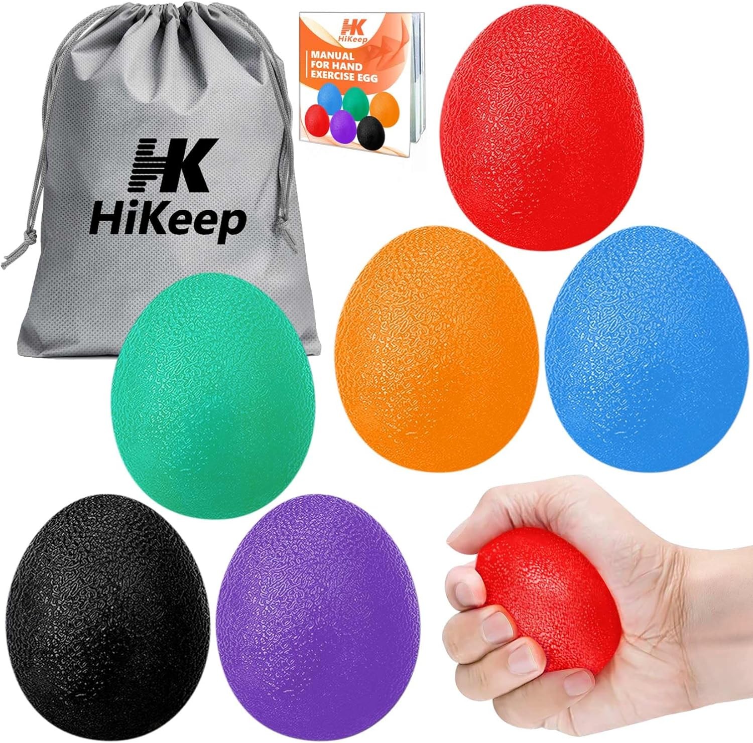 Stress Balls for Adults (6 Pack), Stress Ball, Hand Strengthening Devices, Hand