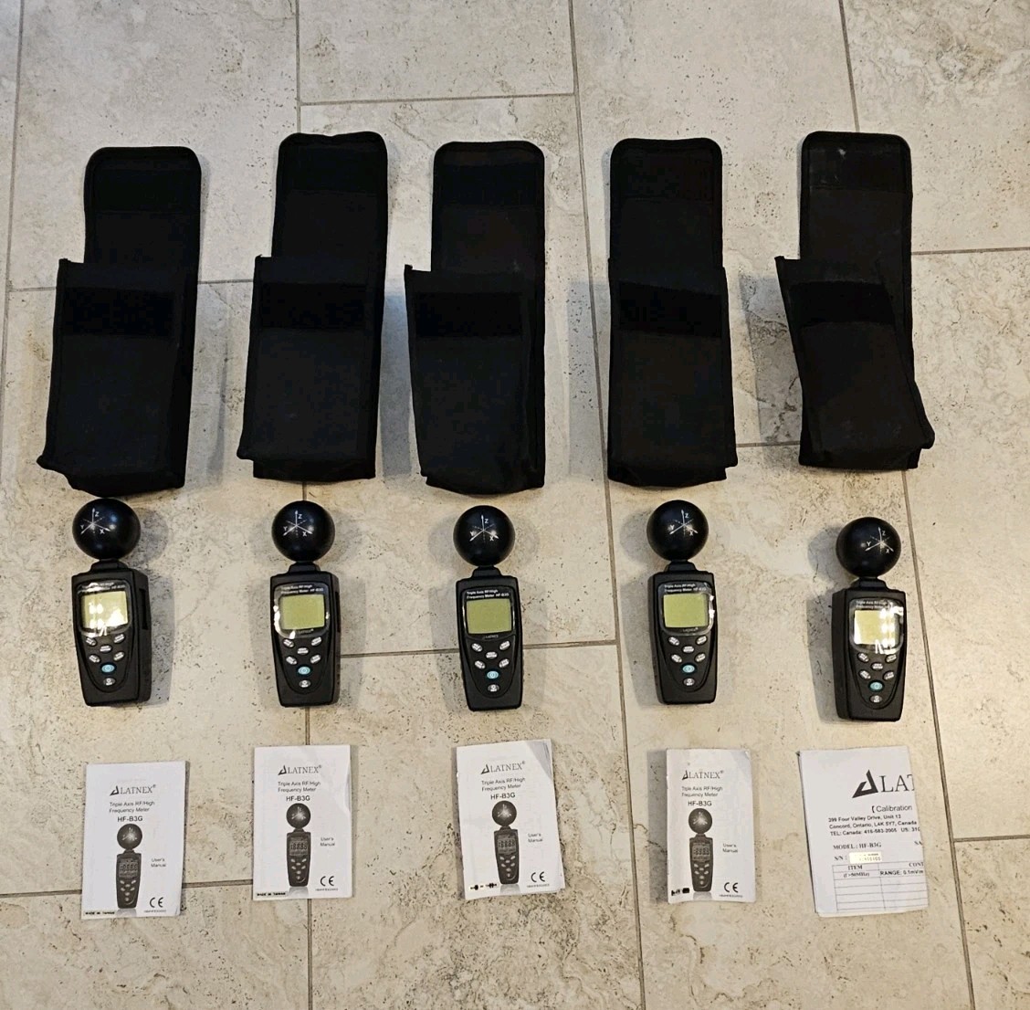 5 x HF-B3G 3-Axis RF EMF Meter and Detector Measuring EMF Radiation