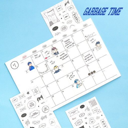 Webtoon MD [ Garbage Time ] Iconic Lines Sticker Sheet 3 TYPE [가비지타임] (WTFRD217)