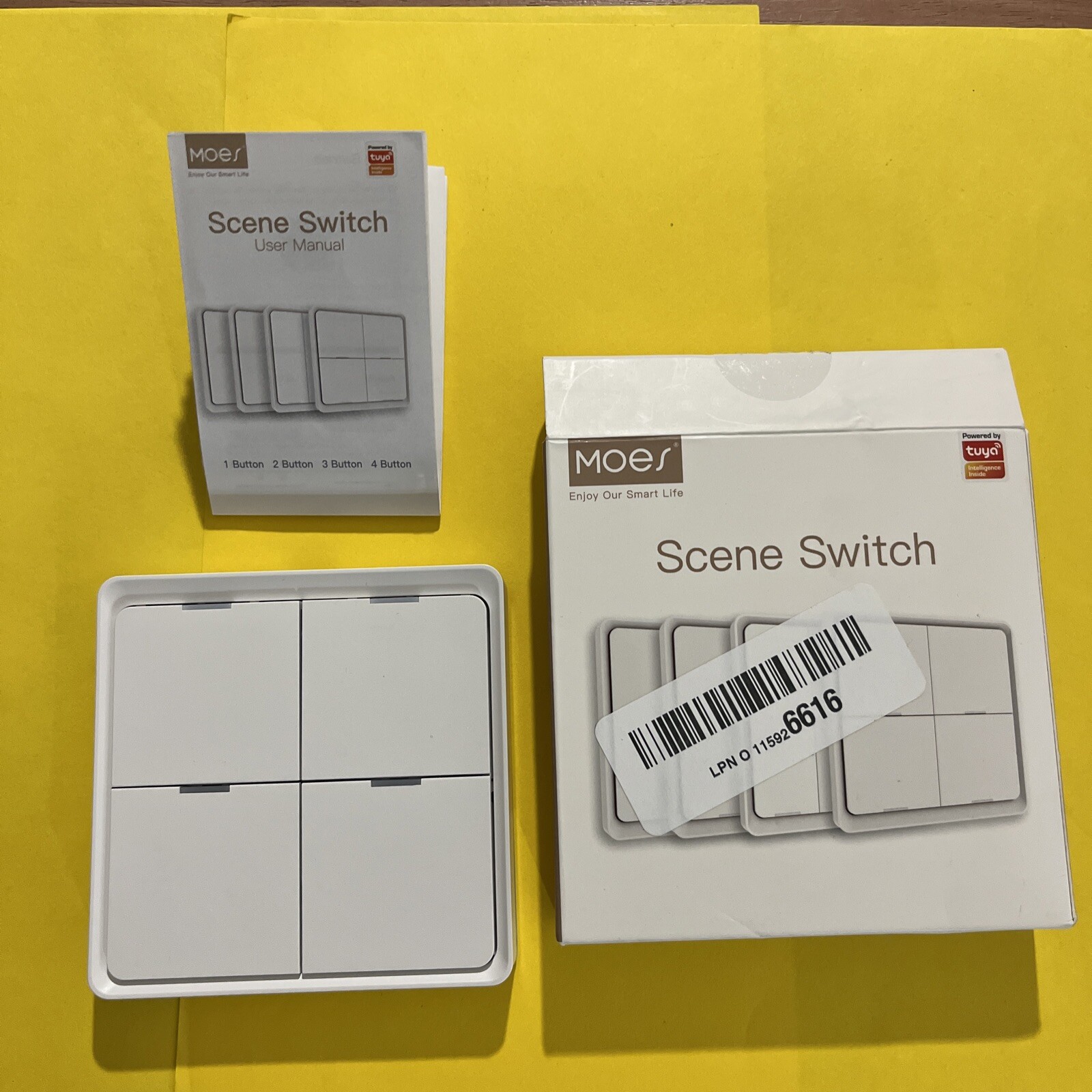 MOES Scene Switch - RF433 - White