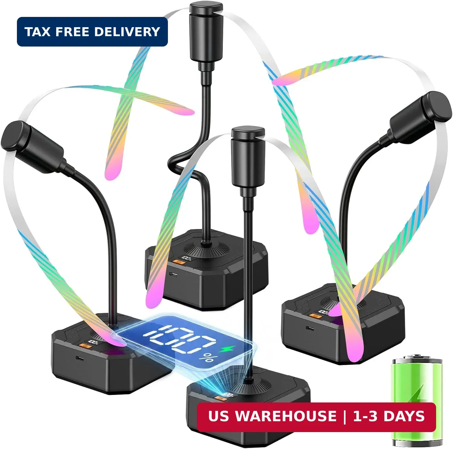 Fly Fans for Tables Rechargeable Battery Last Up to 20 Working Hrs, Fly F