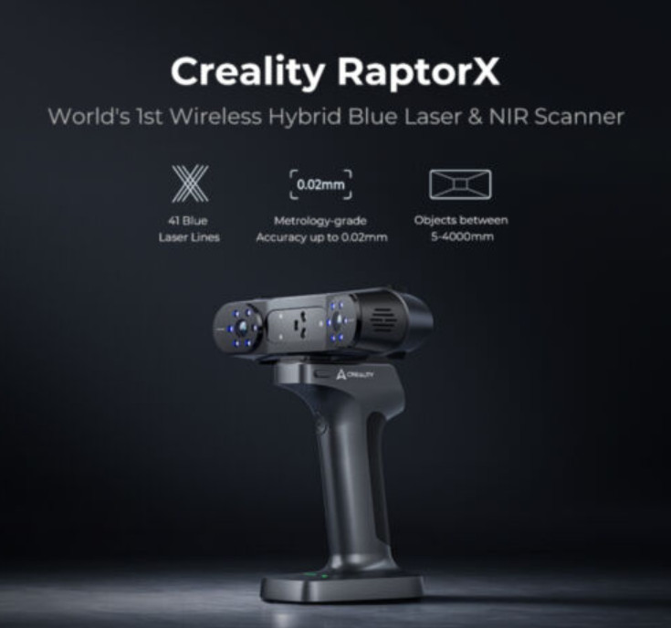 Creality RaptorX 3D Scanner For CAD Designer 0.02mm Accuracy High-precision Scan