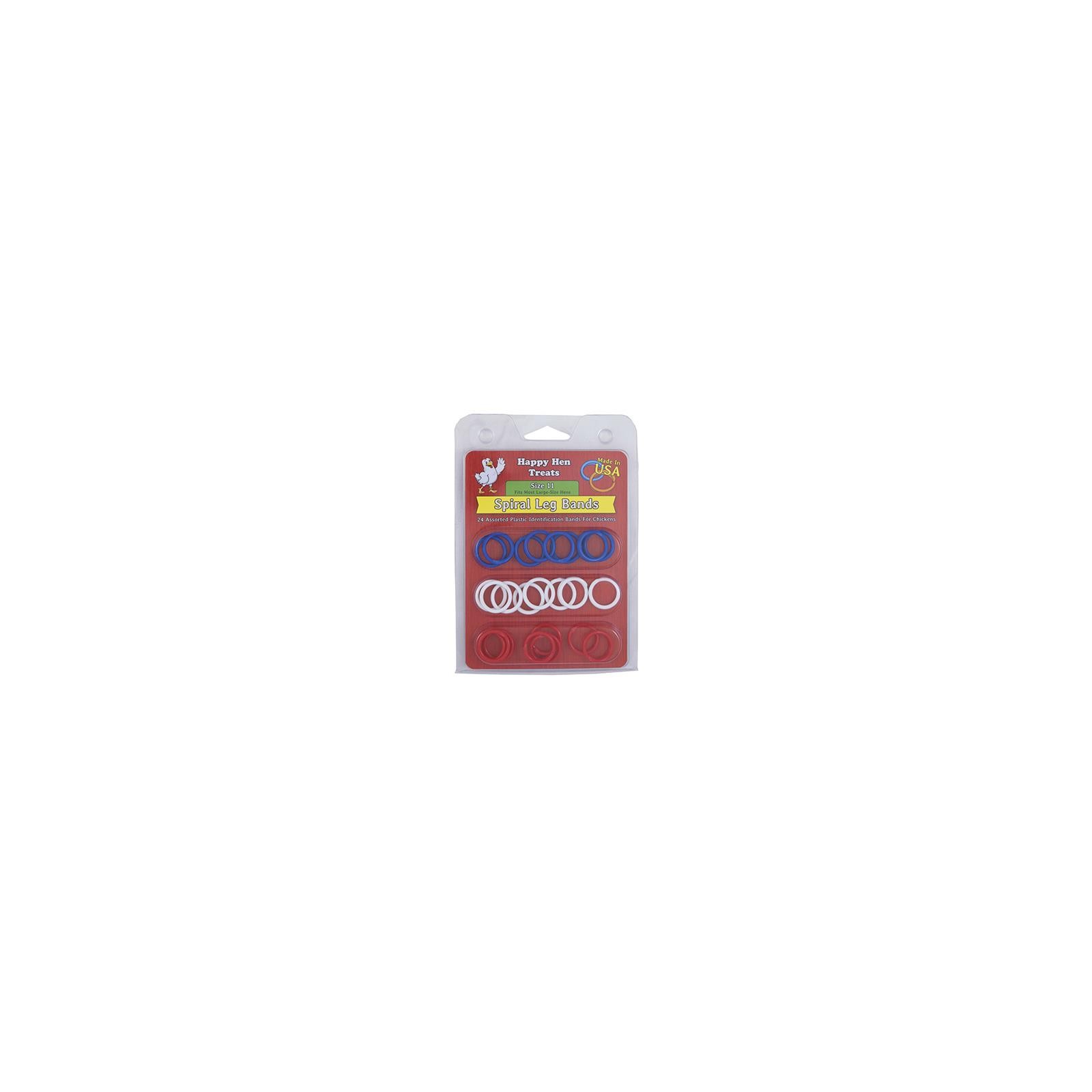 Happy Hen Treats 17022 Poultry Spiral Leg Bands,  3 Colors, Size 11, 26-Ct. -