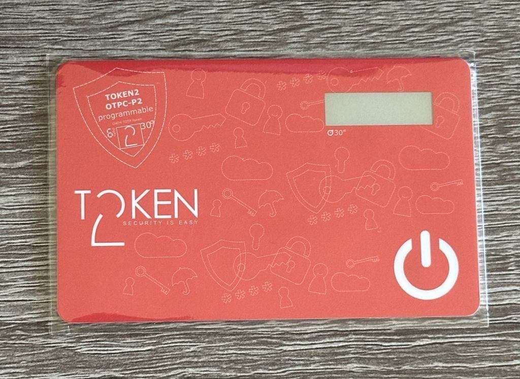 Token2 OTPC-P2 Programmable Hardware Token Card For Two-Factor Authentication