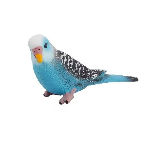 Blue Budgerigar Bird Animal Figure Toy PVC Wildlife Small Figurine Birthday Gift