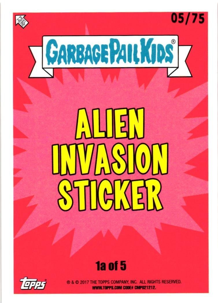 GARBAGE PAIL KIDS 2017 SERIES 1 ADAM-GEDDON PICK YOUR CARD *BLOODY RED* STICKERS