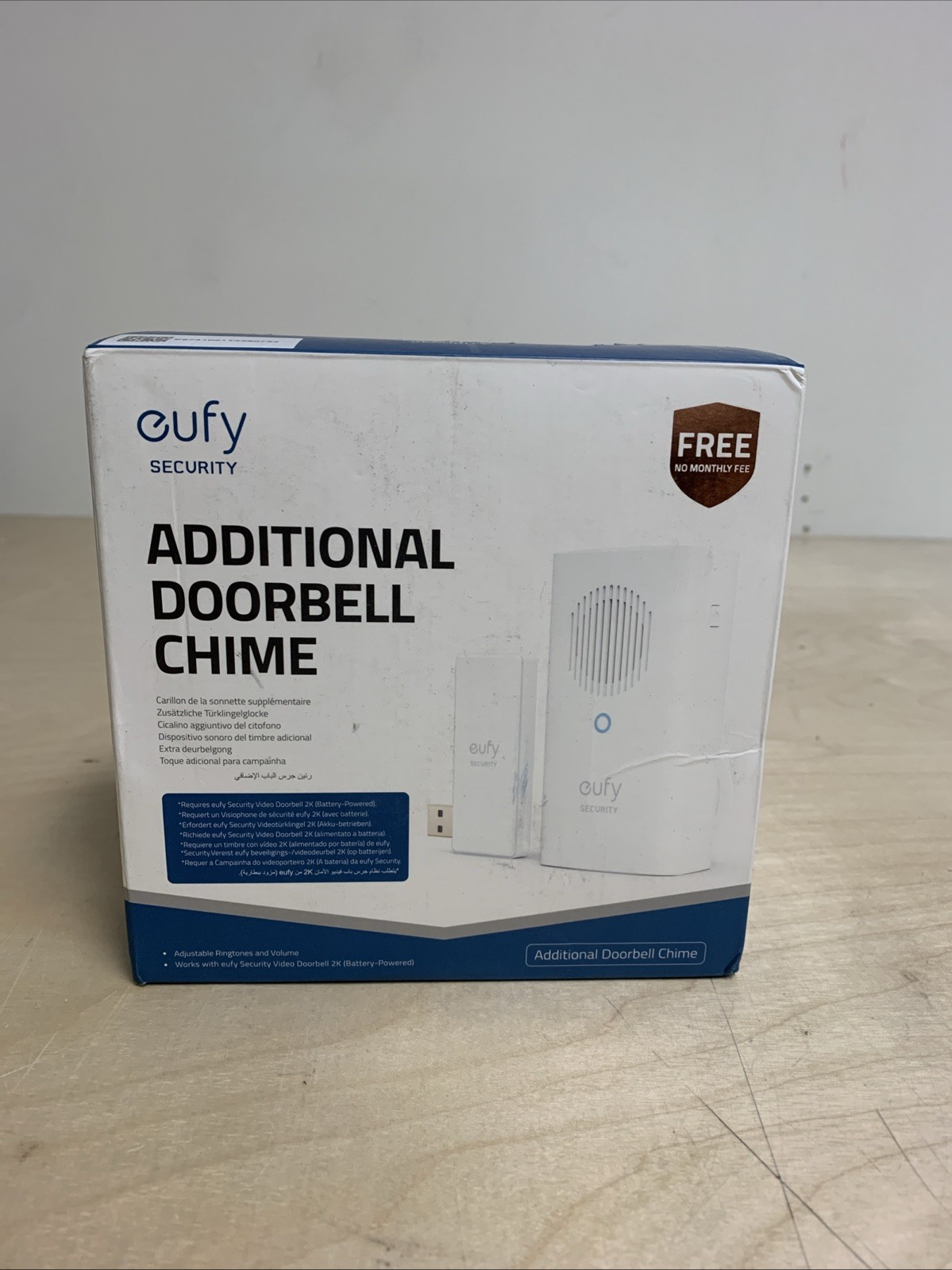 eufy Security Video Doorbell Add-on Chime for 2K Doorbell S220(Battery Powered)
