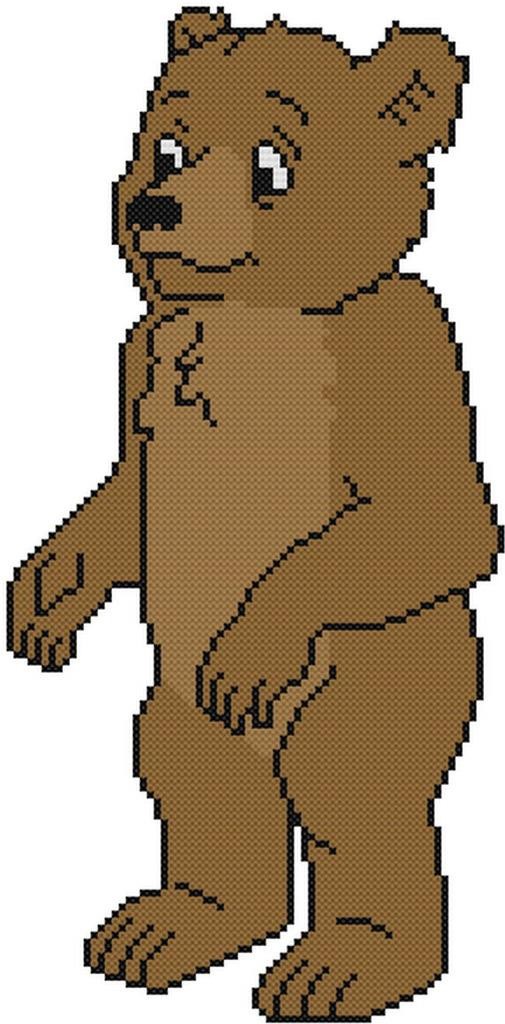 CROSS STITCH+ CRAFT PATTERN Little Bear Character Books Videos Brown Family TV