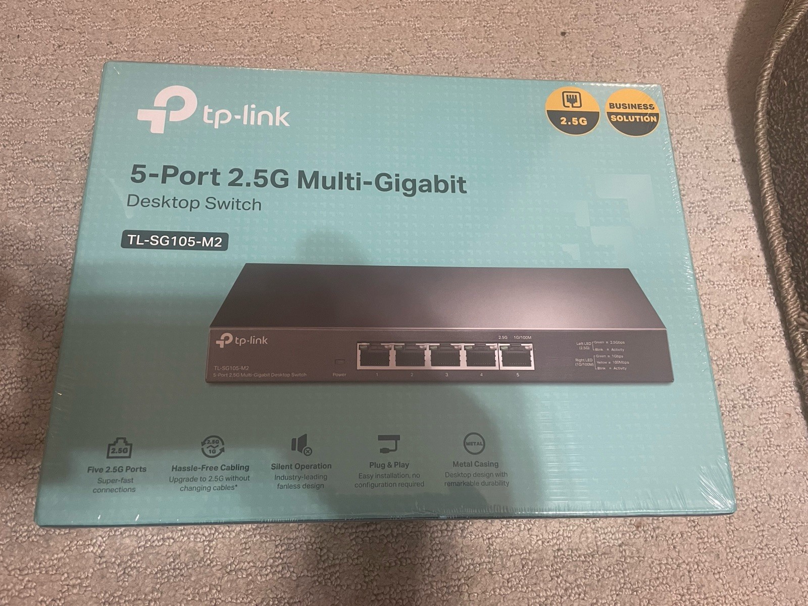 TP-Link TL-SG105-M2 5-Port Multi-Gigabit 2.5G Desktop Ethernet Switch NEW