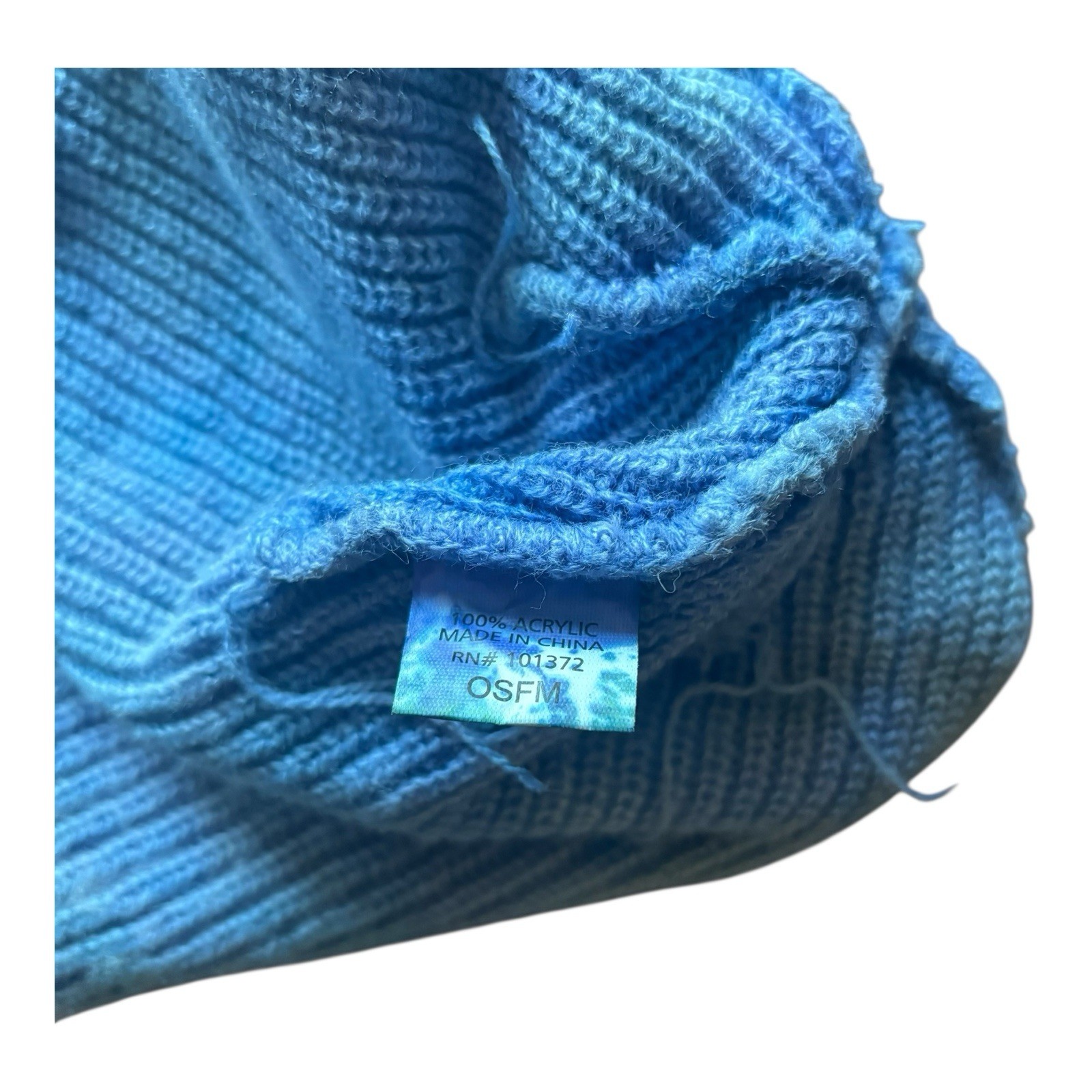 Grateful Dead Shakedown Blue Tie Dye Beanie Cap OSFM EUC