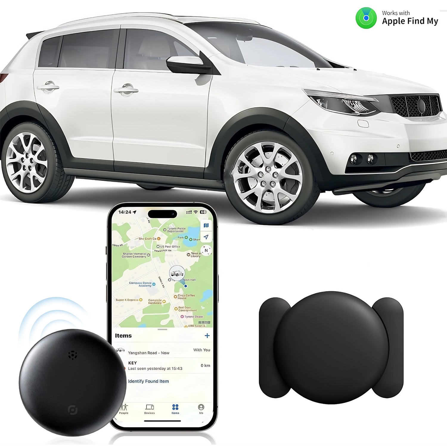 GPS Tracker for Vehicles Car Tracking Device,Mini Hidden for iPhone Android