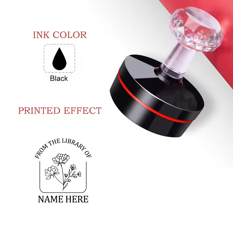 Personalized Rubber Stamp Custom Logo Name Self Inking Business Stamp