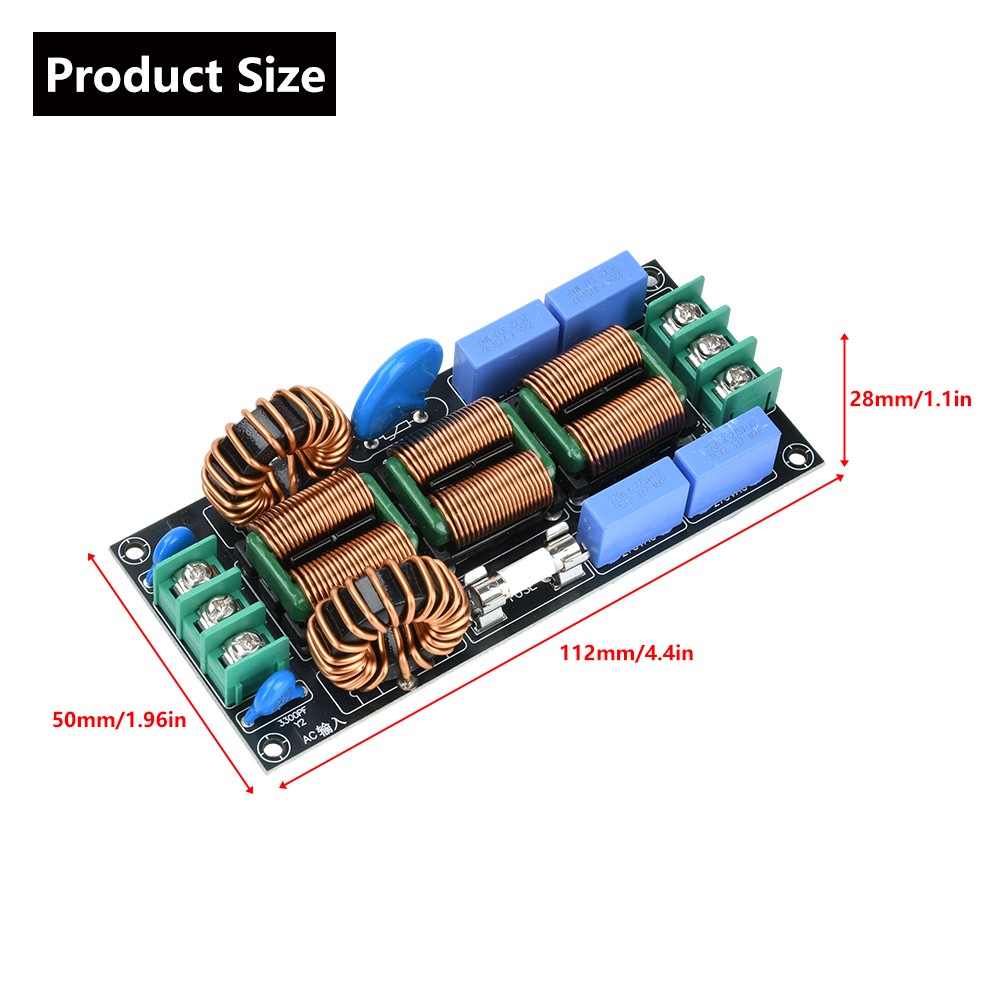 16A EMI Filter Four Level Audio AC220V Power Electromagnetic Interference Filter