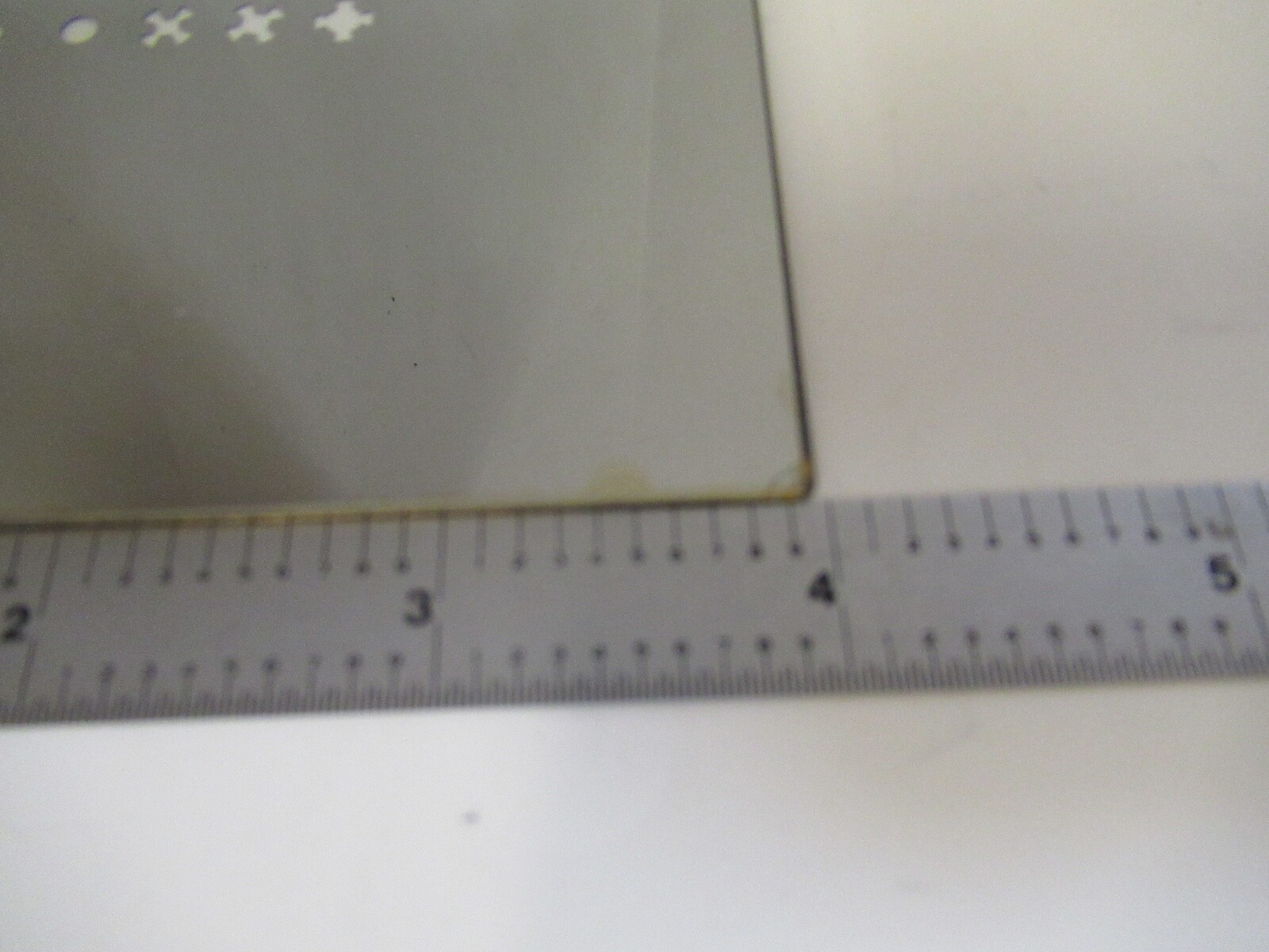 OPTICAL 4" SQ MASK TARGET PATTERN OPTICS AS PICTURED &79-A-28