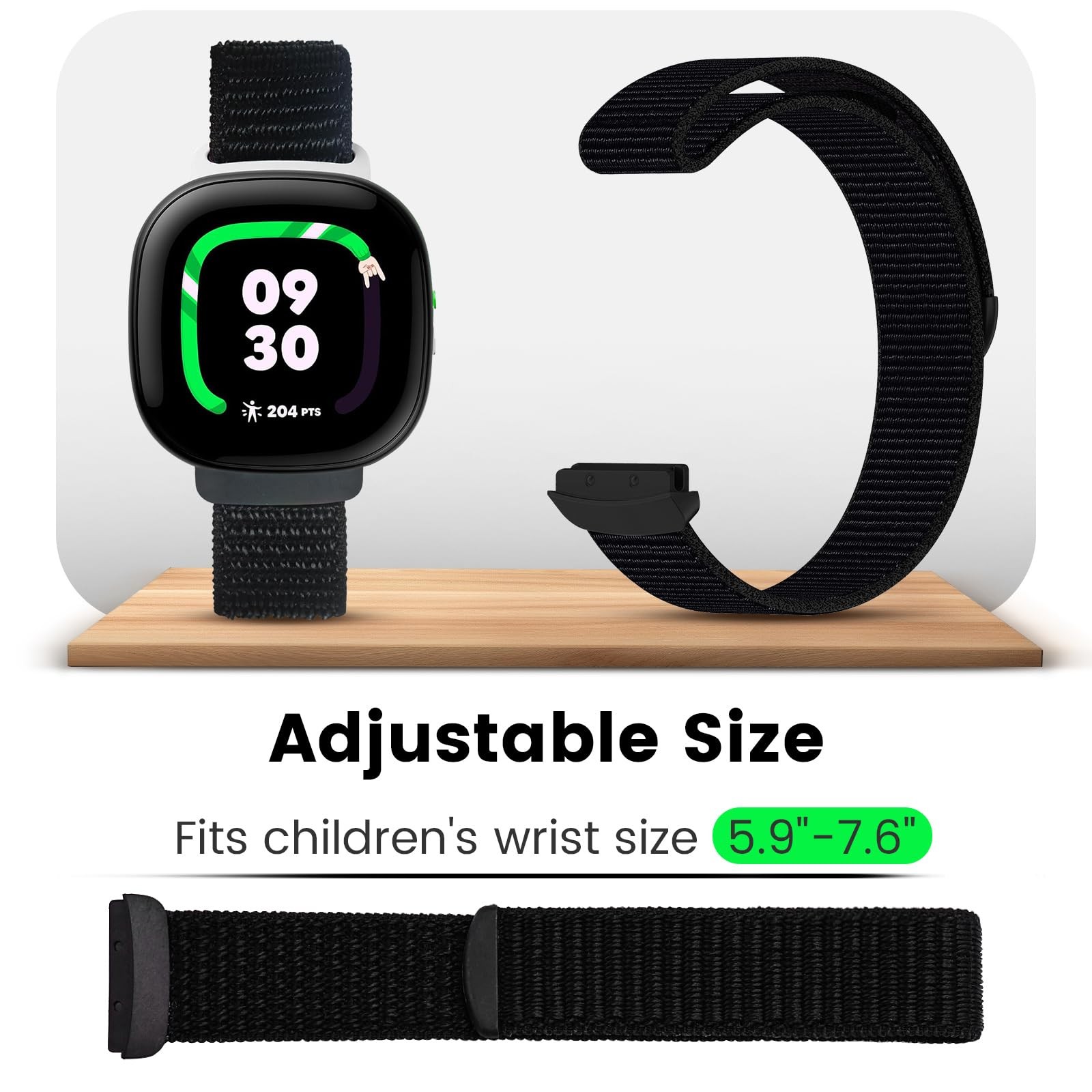 Kids Nylon Bands Compatible with Google Fitbit Ace LTE, Breathable Hook&Loop ...